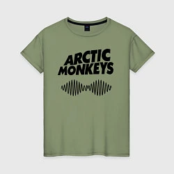 Футболка хлопковая женская Arctic Monkeys, цвет: авокадо