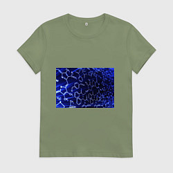 Футболка хлопковая женская Графическая химия, цвет: авокадо