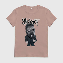 Футболка хлопковая женская Седьмой Slipknot, цвет: пыльно-розовый
