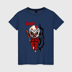 Футболка хлопковая женская Slipknot fan, цвет: тёмно-синий