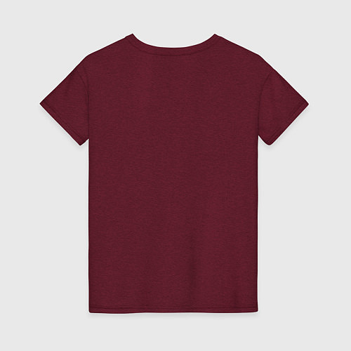 Женская футболка Троица из бензопилы / Меланж-бордовый – фото 2