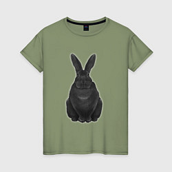 Женская футболка Черный водяной кролик - 2023