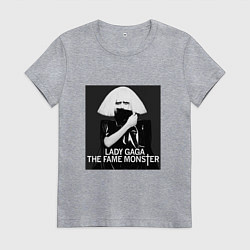 Футболка хлопковая женская Lady gaga the fame monster, цвет: меланж
