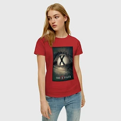 Футболка хлопковая женская X - Files poster, цвет: красный — фото 2