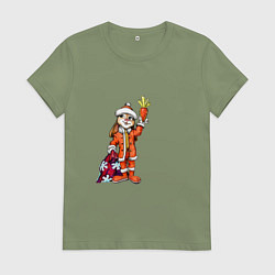 Футболка хлопковая женская Юныйзайка, цвет: авокадо