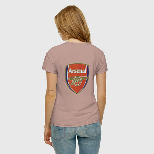 Женская футболка Arsenal - sweeper - England - London / Пыльно-розовый – фото 4