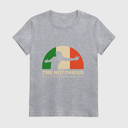 Футболка хлопковая женская The Notorious, цвет: меланж