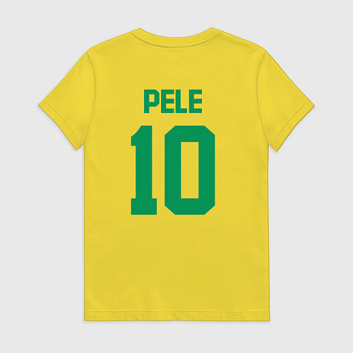 Женская футболка Пеле ретро форма / Желтый – фото 2