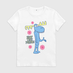 Футболка хлопковая женская Lumpy, цвет: белый