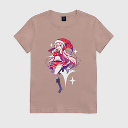 Футболка хлопковая женская Ichinose Honami, цвет: пыльно-розовый