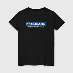 Женская футболка Subaru world rally team