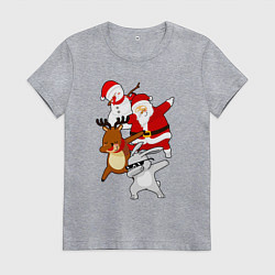 Футболка хлопковая женская Все герои нового года ДЭБуют, цвет: меланж