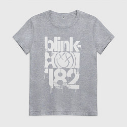 Футболка хлопковая женская Stencil white logo, цвет: меланж