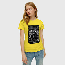 Футболка хлопковая женская Nirvana grunge 2022, цвет: желтый — фото 2