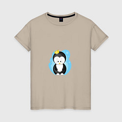 Женская футболка Королевский пингвин