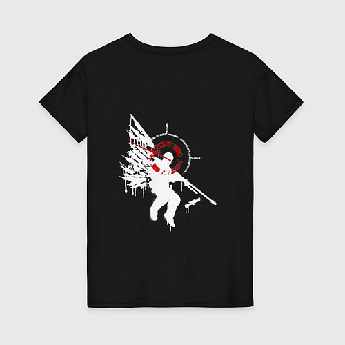 Женская футболка CS:GO - Graffiti Angel of Death / Черный – фото 2