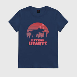 Футболка хлопковая женская Я краду сердца, цвет: тёмно-синий