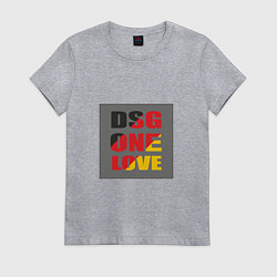 Футболка хлопковая женская Коробка DSG, цвет: меланж
