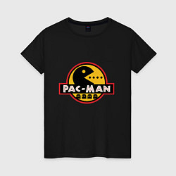 Футболка хлопковая женская Pac-man game, цвет: черный
