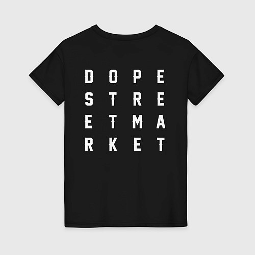 Женская футболка Dope street market 100% / Черный – фото 2
