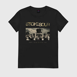 Футболка хлопковая женская Stone Sour rock, цвет: черный