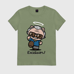 Футболка хлопковая женская Excelsior Stan Lee, цвет: авокадо