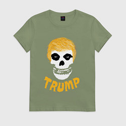 Футболка хлопковая женская Misfits Trump, цвет: авокадо