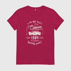 Футболка хлопковая женская Я классический 1964, цвет: маджента