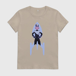 Футболка хлопковая женская Дал РЭль, цвет: миндальный