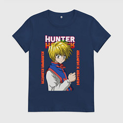 Футболка хлопковая женская Курапика Курута, цвет: тёмно-синий