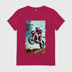 Женская футболка Мотокросс - экстрим