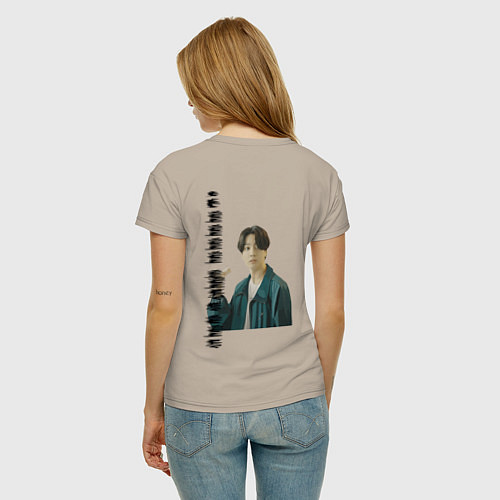 Женская футболка Тэхен и Чонгук / Миндальный – фото 4