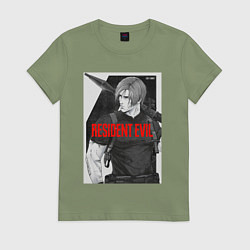 Футболка хлопковая женская Леон с базукой - Resident, цвет: авокадо