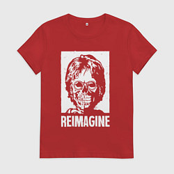 Футболка хлопковая женская Переосмысление, цвет: красный