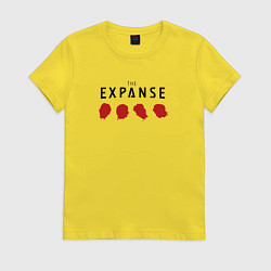 Футболка хлопковая женская The expanse - Heads, цвет: желтый