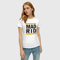 Футболка хлопковая женская Run Real Madrid, цвет: белый — фото 2