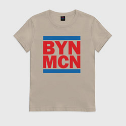 Футболка хлопковая женская Run Bayern Munchen, цвет: миндальный