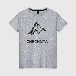 Футболка хлопковая женская Чечня Россия, цвет: меланж