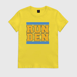 Футболка хлопковая женская Run Denver Nuggets, цвет: желтый