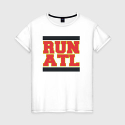 Футболка хлопковая женская Run Atlanta Hawks, цвет: белый