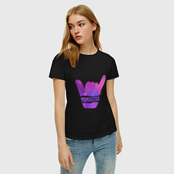 Футболка хлопковая женская Yamaster Gradient, цвет: черный — фото 2
