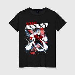 Футболка хлопковая женская Бобровский Флорида Пантерз, цвет: черный