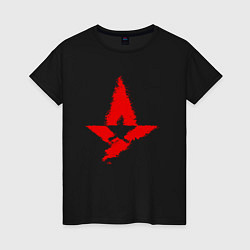 Футболка хлопковая женская Astralis art, цвет: черный