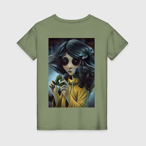 Женская футболка Коралина в Стране Кошмаров арт / Авокадо – фото 2