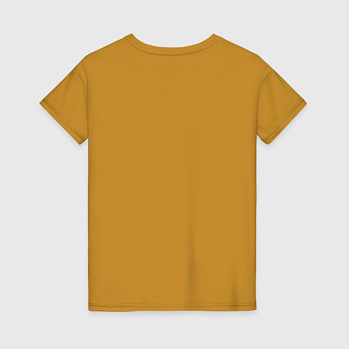 Женская футболка Карп выпрыгивающий из озера / Горчичный – фото 2