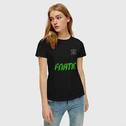 Футболка хлопковая женская Fnatic арт, цвет: черный — фото 2
