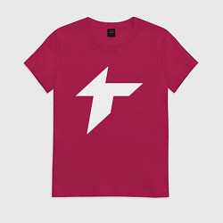 Футболка хлопковая женская Thunder awaken logo, цвет: маджента