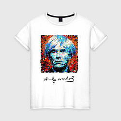 Футболка хлопковая женская Andy Warhol - celebrity, цвет: белый