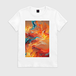 Футболка хлопковая женская Прошел огонь и воду, цвет: белый