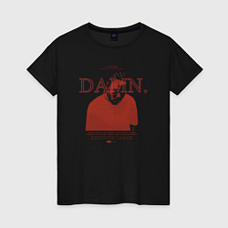 Футболка хлопковая женская Kendrick Lamar DAMN album, цвет: черный
